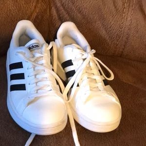 White adidas sneakers